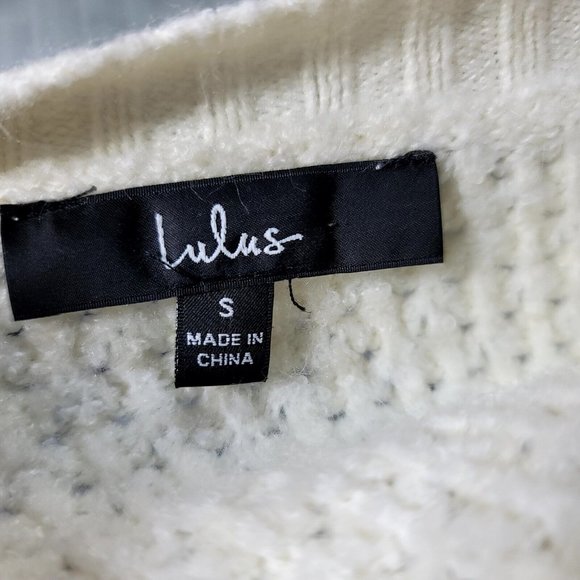 Lulus Womens S Warming Up to You‎ Off White Knit Cropped Cardigan Sweater - Picture 6 of 7